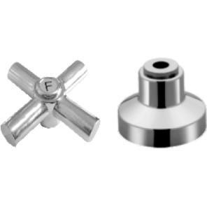 Acabamento C - 64 METAL / Registro Pressão ou Gaveta 1/2 - 3/4 - 1" / Padrão: DECA e Similares