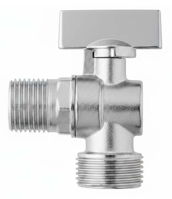 Registro de Metal Cromado para Maquina de Lavar 1/2 x 3/4 