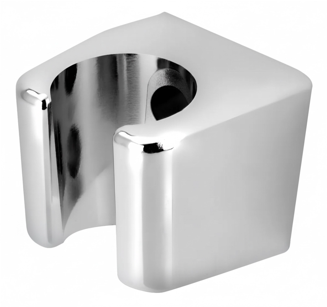 Suporte Ducha Higênica Quadrado (ABS) Cromado com 2 Furos